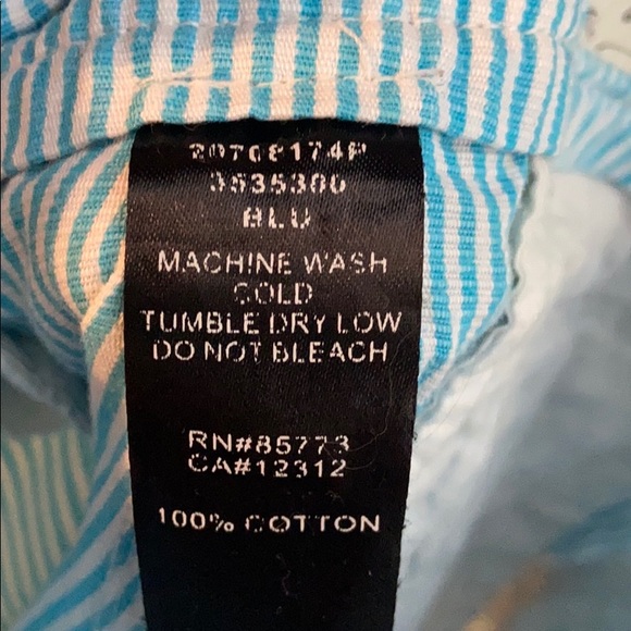 Teal striped shorts - Picture 3 of 3